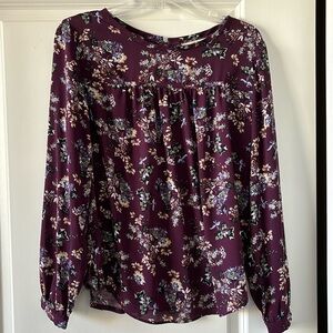 LOFT Blouse • beautiful purple floral!!